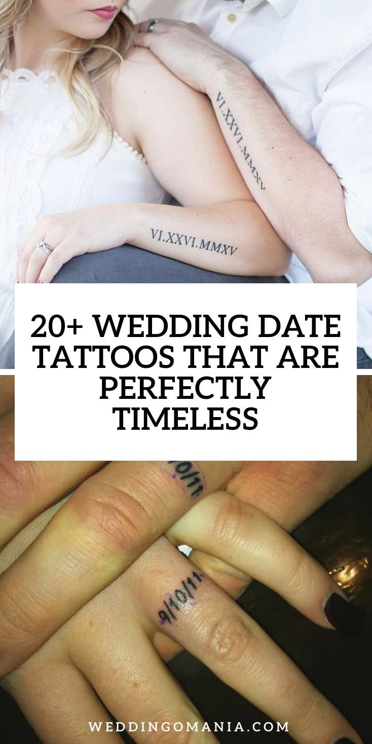 20+ WEDDING DATE TATTOOS THAT ARE PERFECTLY TIMELESS
