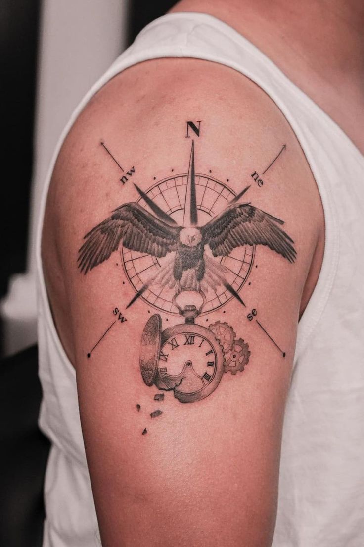 Top 31 Amazing Compass Tattoo Design Ideas