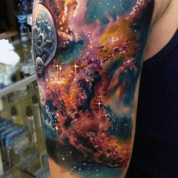 75 Universe Tattoo Designs for Men