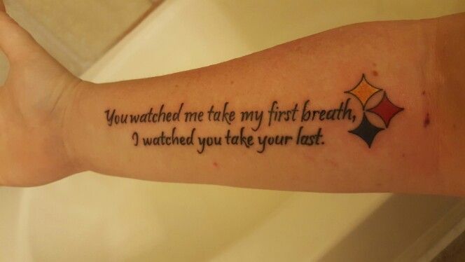Tattoo Pittsburgh steelers mom dad memorial ink