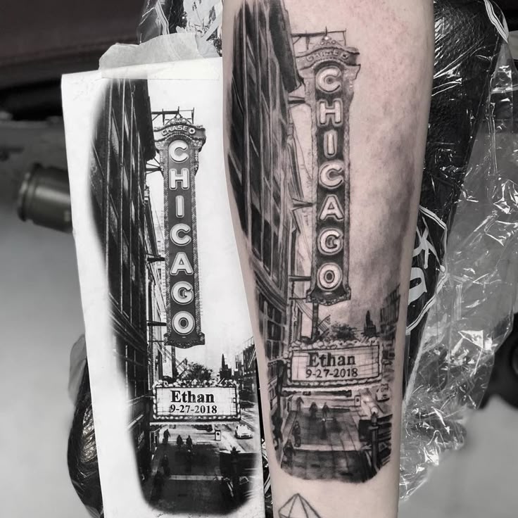 Pin by Brandon Reichard on Tattoo Ideas | Half sleeve tattoos for guys, Chicago  tattoo, Custom