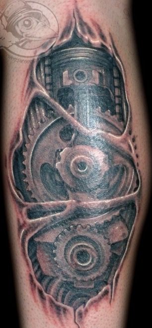 Pin by Hector ChaidezArenas on Tattoos | Piston tattoo, Gear tattoo, Tattoos