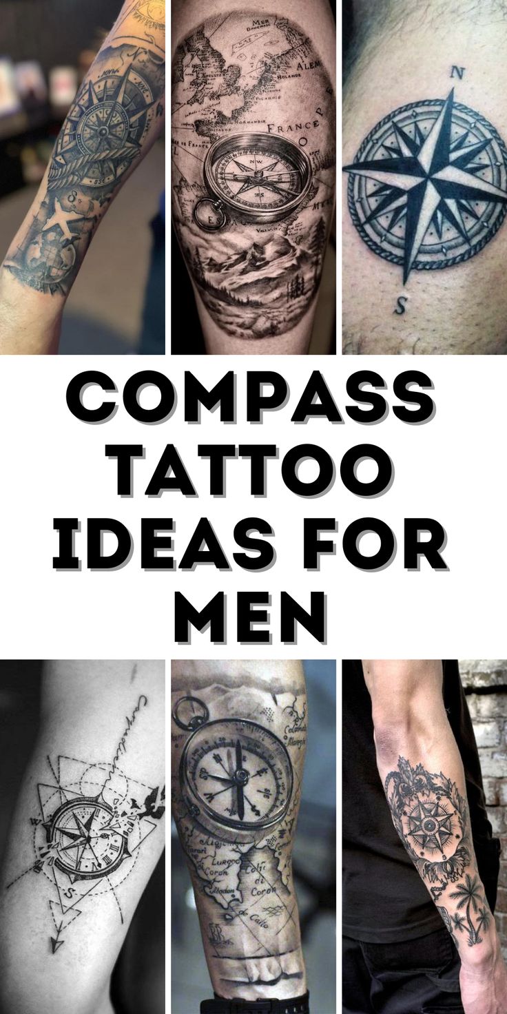 Compass Tattoo Ideas for Men: Inspiring Designs for Arm, Forearm, Chest,  and Leg Tattoos