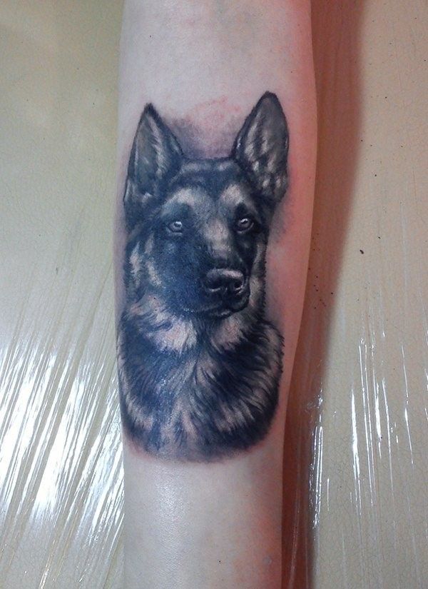 50+ Best German Shepherd Dog Tattoo Ideas - The Paws