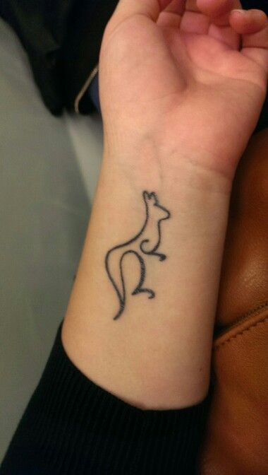 Australia Kangaroo Wrist Tattoo