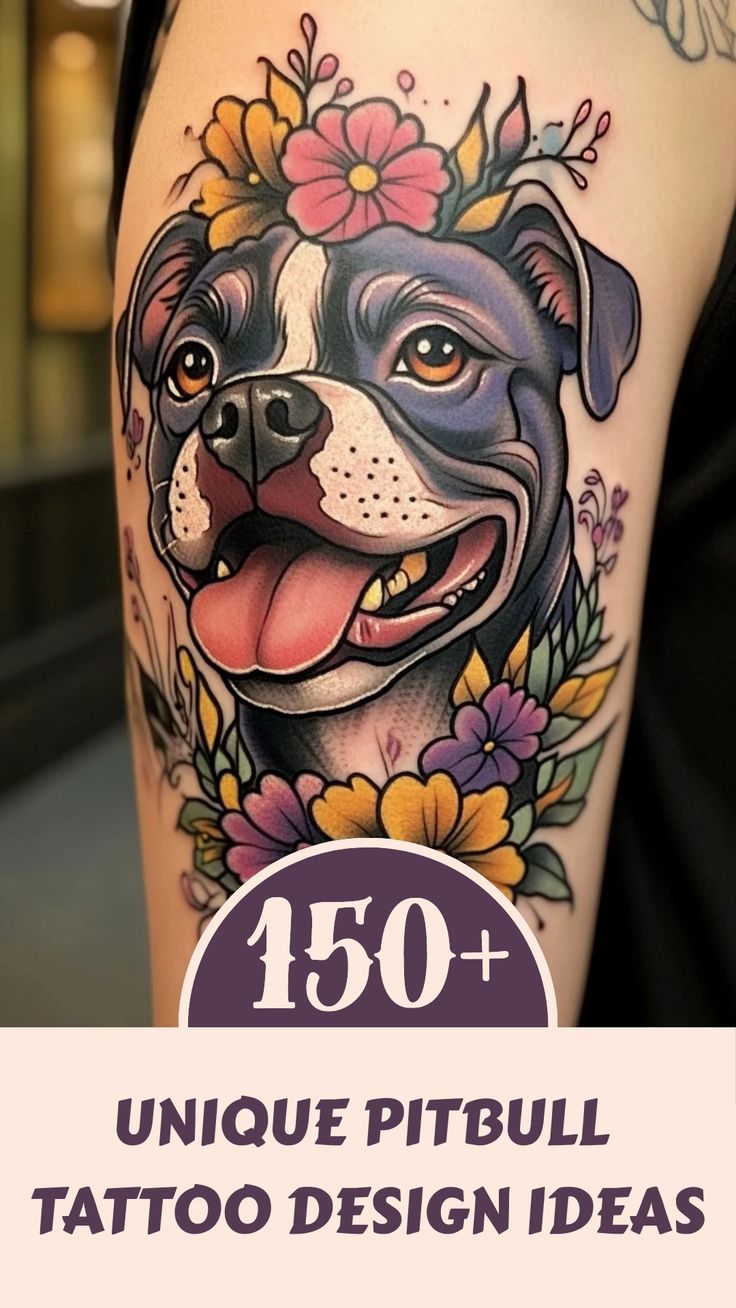 Unique Pitbull Tattoo Design Ideas