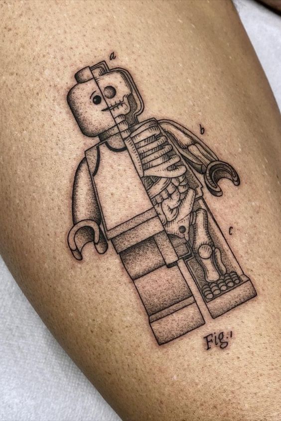 Explore Top 20 Lego-Inspired Tattoos: Creative & Nostalgic Designs for 2024  | Lego tattoo, Unique tattoos, Tattoos for guys