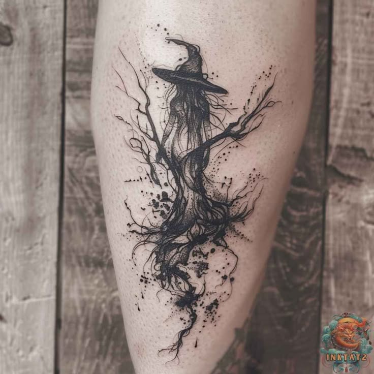 Witch Tattoos: 227 Witch Tattoo Ideas, Dark Witch Tattoos, Witch Hat Tattoos