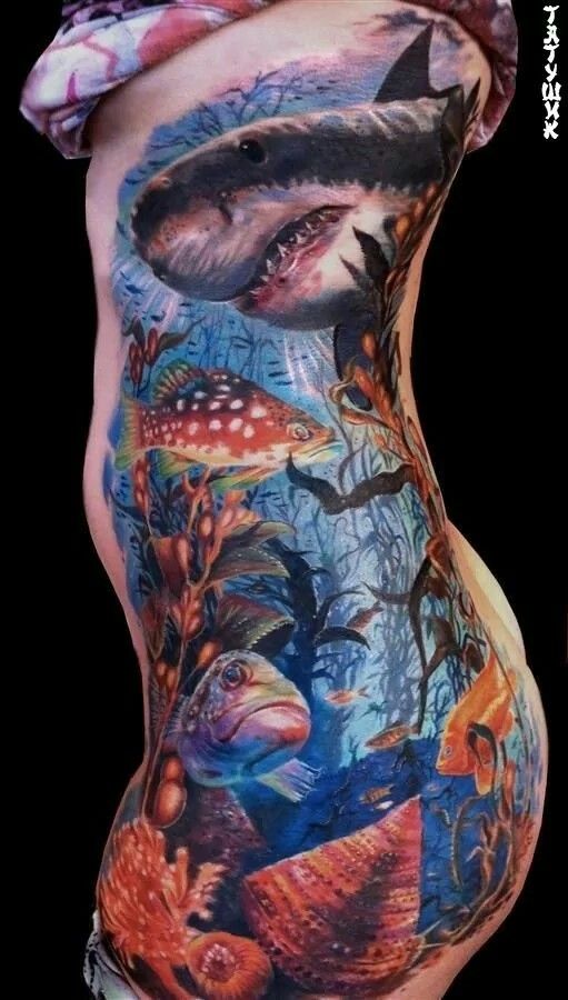 Shark ocean life tattoo!