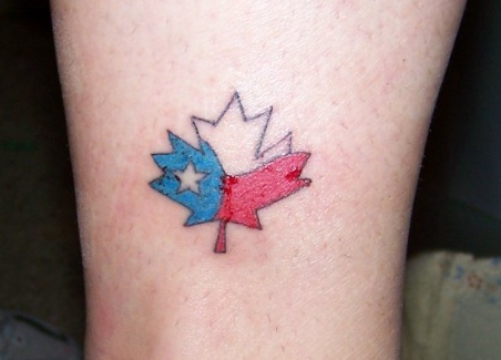 Always looking to merge my American and Canadian roots into one tattoo!