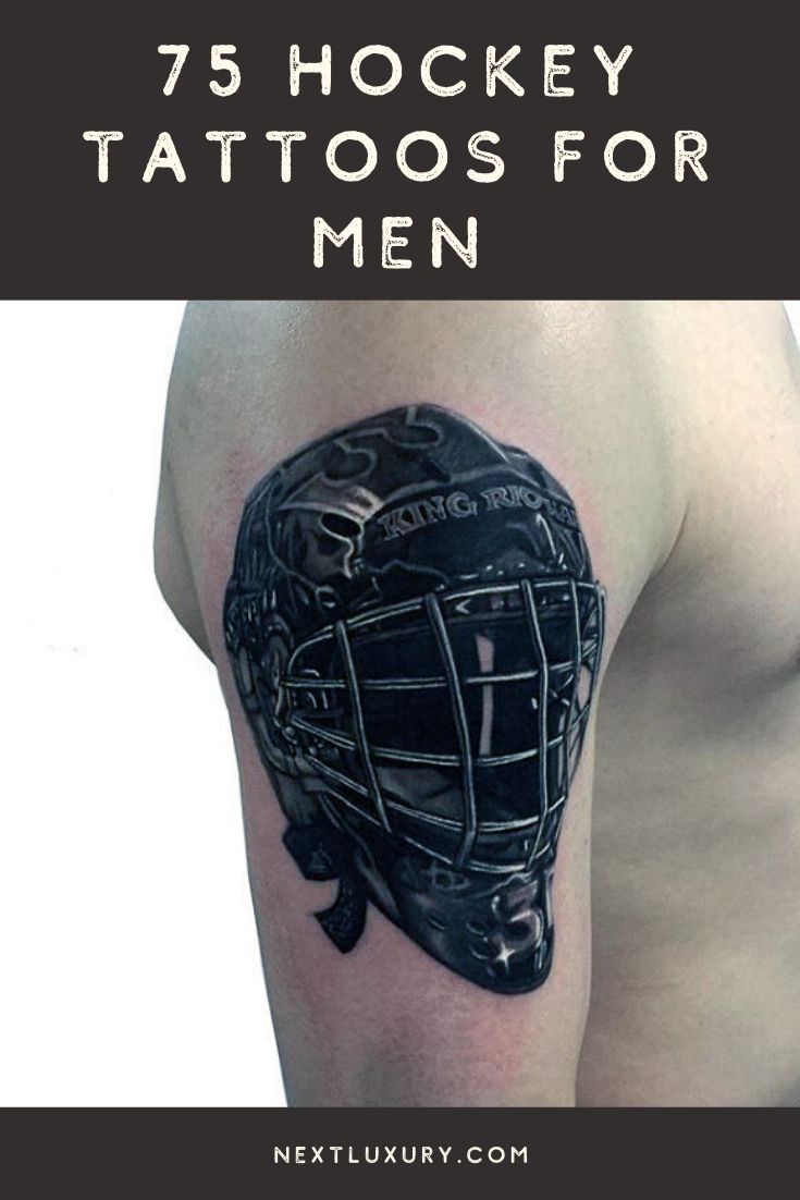 75 Hockey Tattoos For Men - NHL Design Ideas