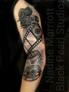 8 Film reel tattoo ideas | camera tattoos, camera tattoo, sleeve tattoos