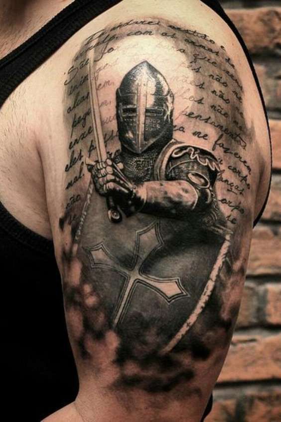 The Spiritual Sentinel: 45+ Expressing Belief with Armor of God Tattoo