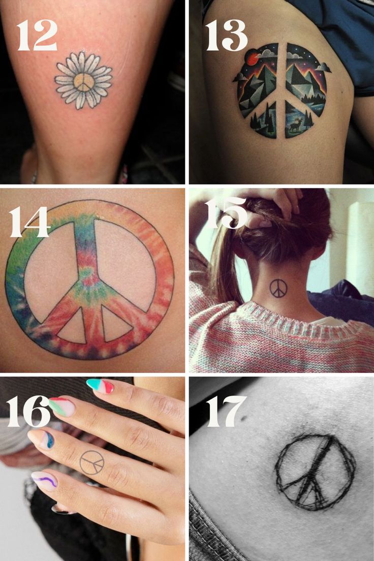 81 Modern Peace Sign Tattoo Designs & Ideas