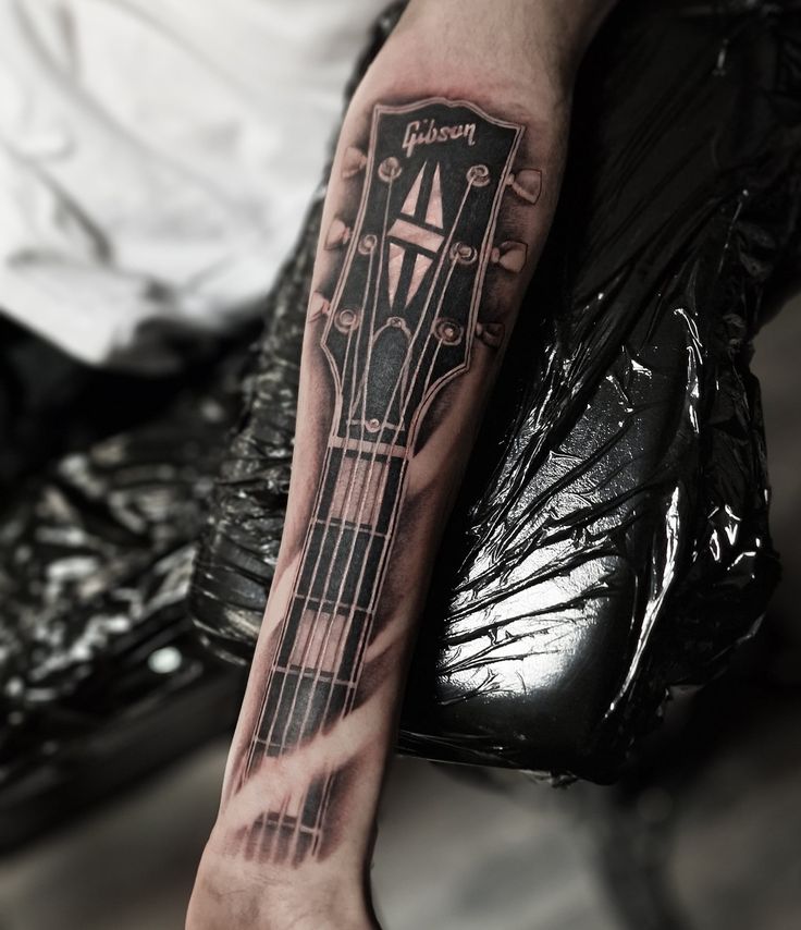 guitar tattoo idea | music tattoo design