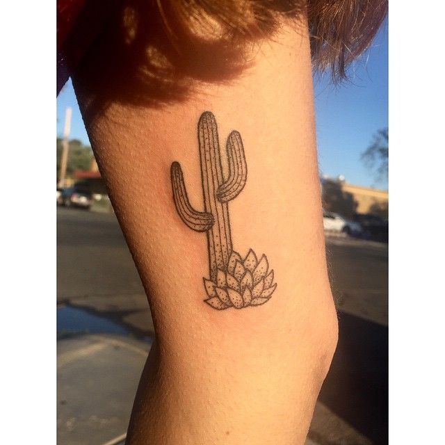 Little baby California cactus tattoo 🌵 #California #cactus #blackwork  #simple #tattoo #tattooer #tattooist #tattooedgirl
