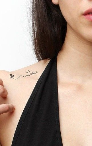believe tattoo #tattoo #girl #chest #believe www.loveitsomuch.com