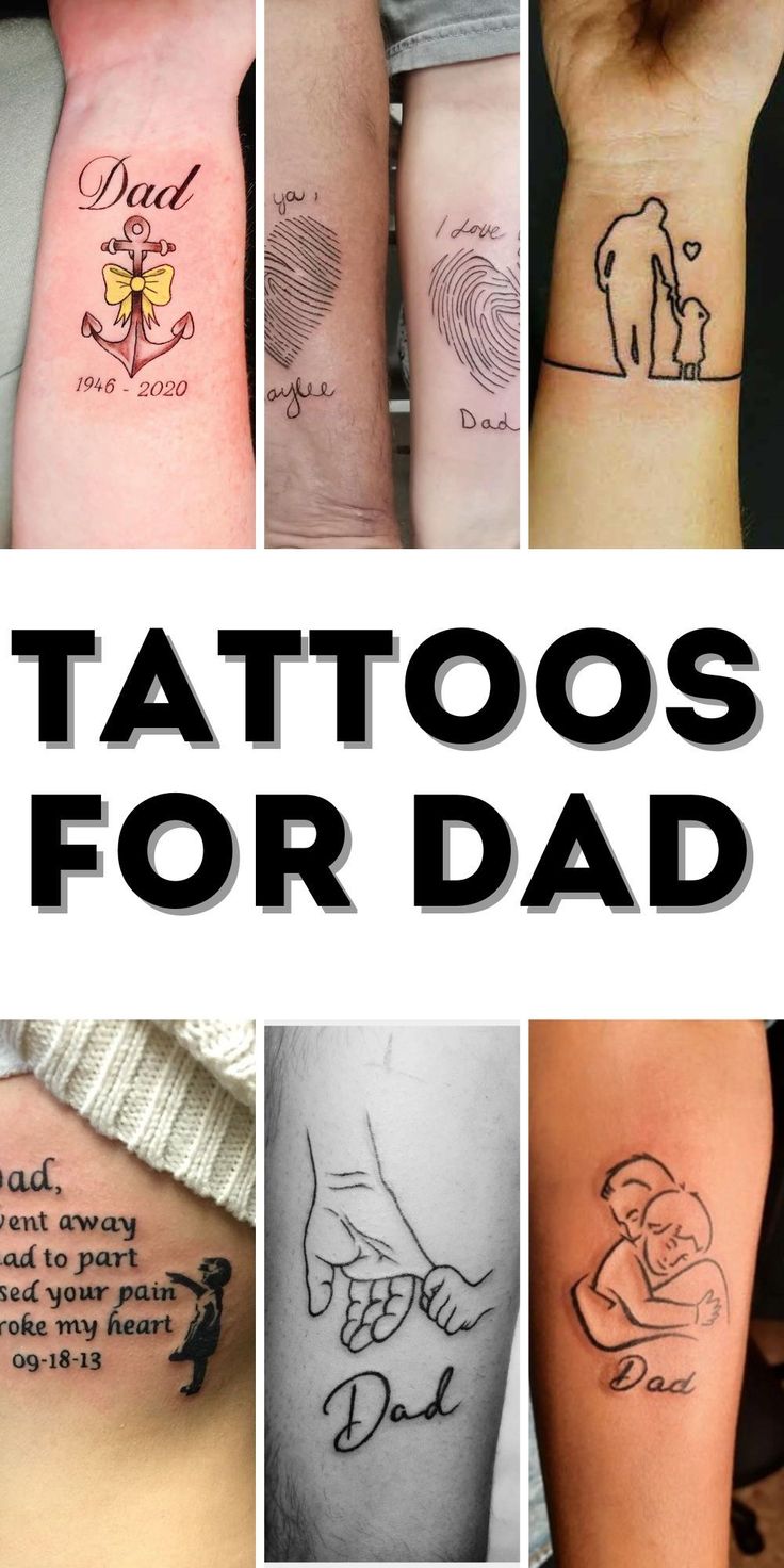 Stylish tattoos for dad with kids names that show off your pride in your family and children