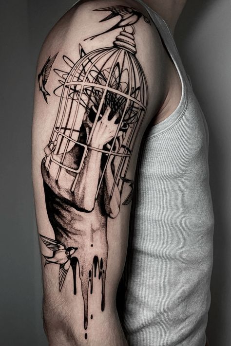 Pin by Zain Zekoo on الوشم in 2025 | Sleeve tattoos, Tattoos, Blackwork  tattoo