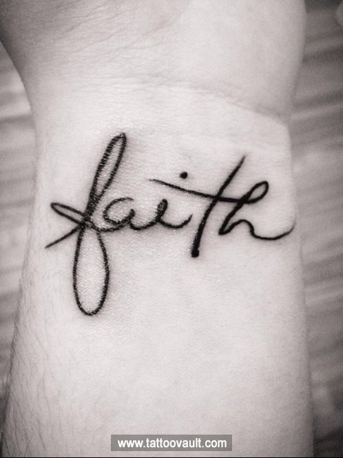 cross tattoo ideas to add between words faith and grace of my original  wrist tattoo.
