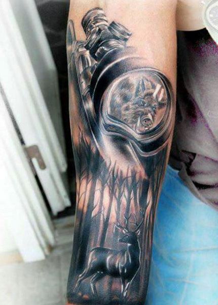 69 Splendid Hunting Tattoos for Men