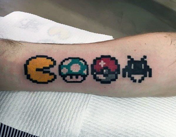 60 8-Bit Tattoo Designs for Men