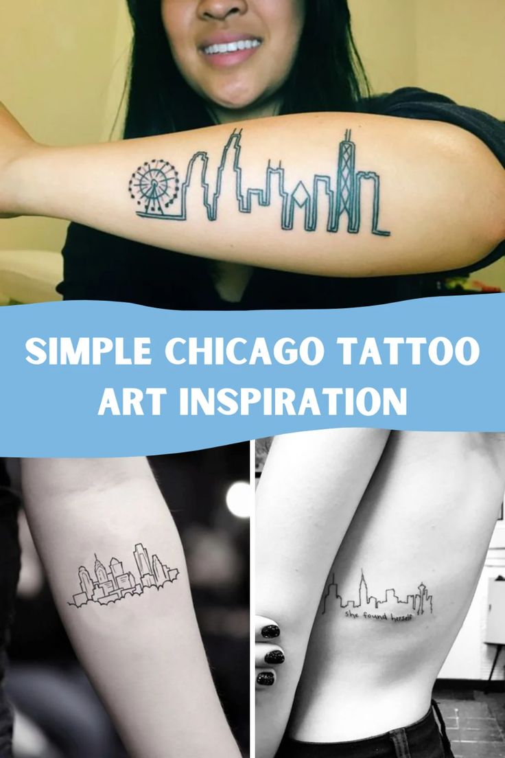 47 Eye-Catching Chicago Skyline Tattoo Ideas