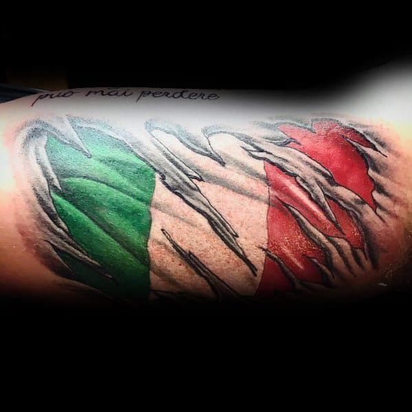 40 Inspiring Italian Flag Tattoo Ideas for Men