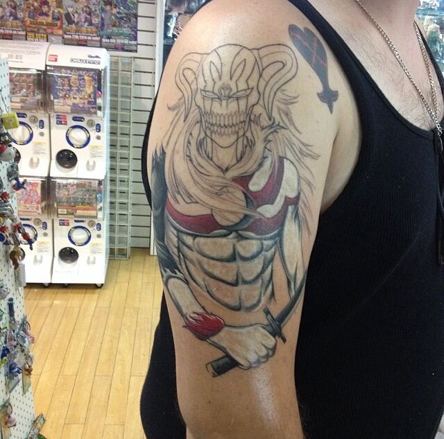 Bleach anime tattoo | ichigo full hollowfication tattoo | hichigo | anime  tattoo..