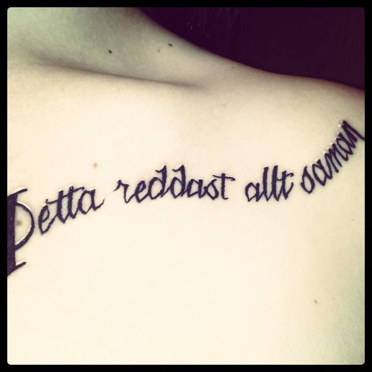 Icelandic tattoo which roughly translates to Everything is going to be okay