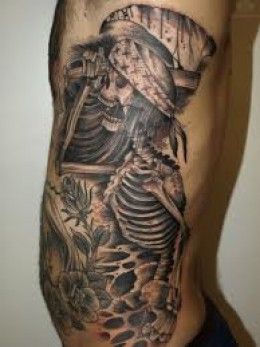 Awesome skeleton tattoo design