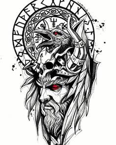 Discover 10 Odin tattoo vikings and norse tattoo ideas | viking tattoos, nordic tattoo, vikings and more