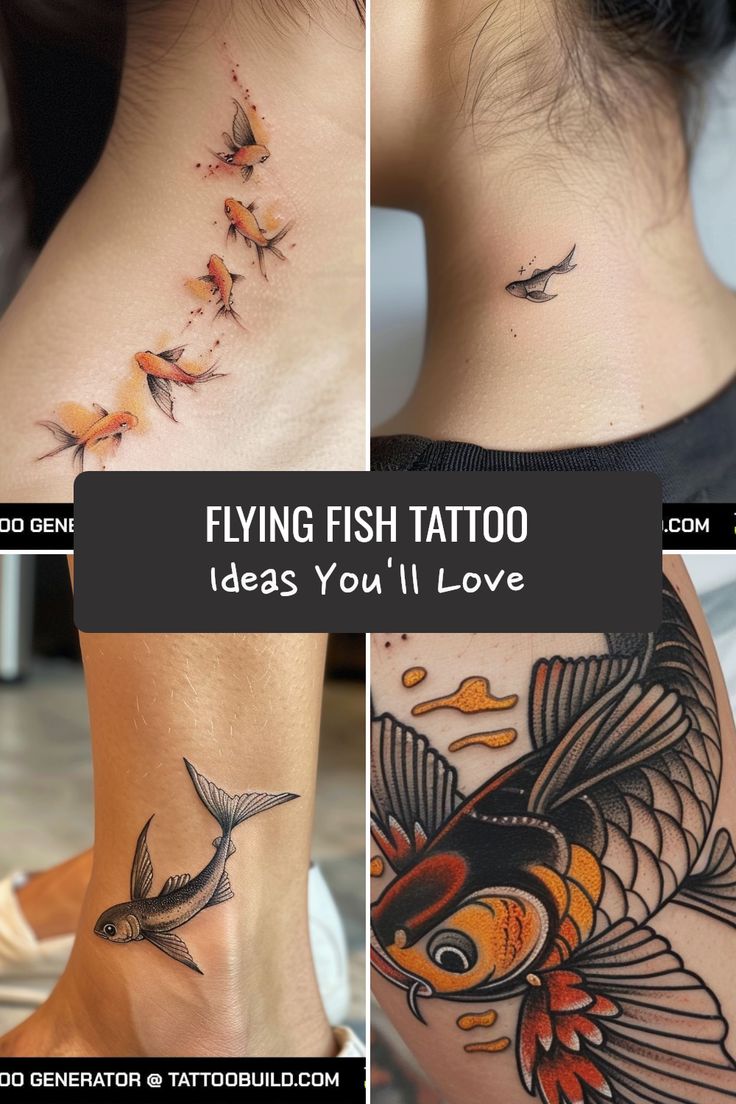 Flying Fish Tattoo Ideas You'll Love
