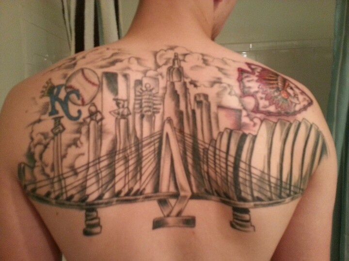 Kansas city tattoo skyline