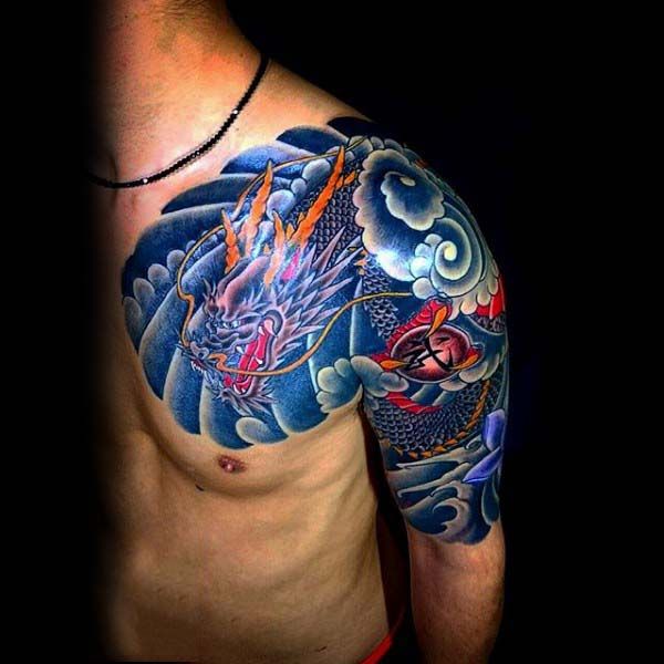 91 Cool Japanese Dragon Tattoo Designs for Men
