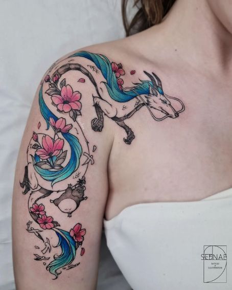 60 Best Spirited Away Haku Dragon Tattoo Designs In 2025