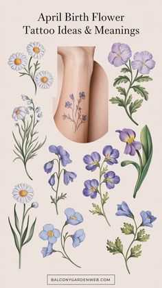 44 April Birth Flower Tattoo Meaning and Ideas