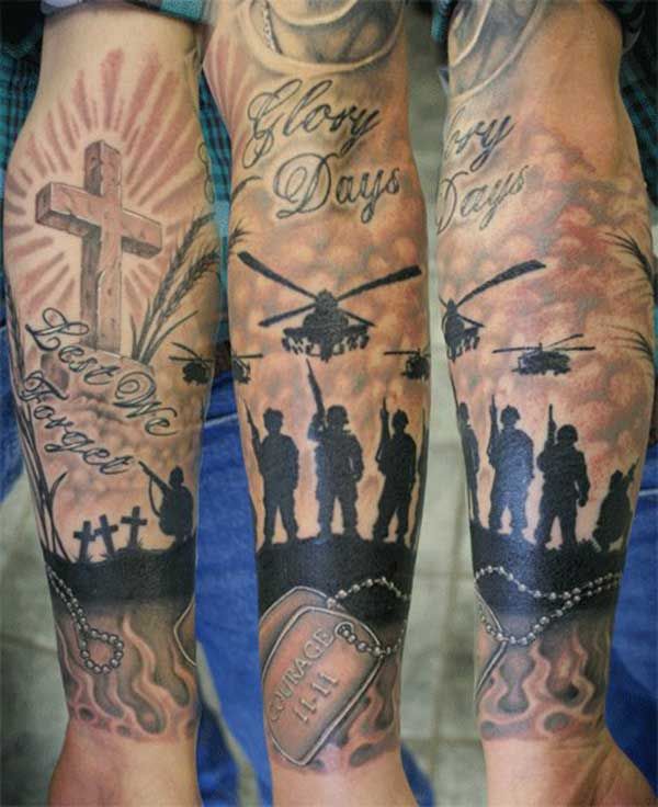 Military Tattoos Design idea For Men