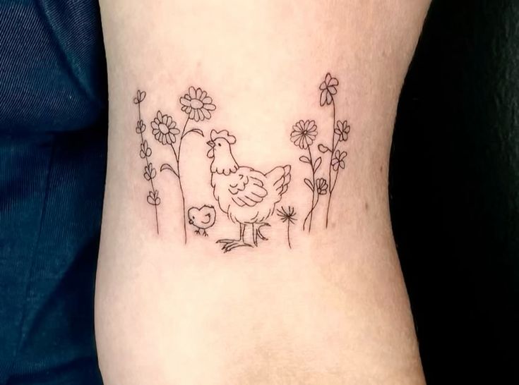 Pin by Joy 🌻 on body art in 2025 | Hen tattoo, Chicken tattoo, Discreet  tattoos