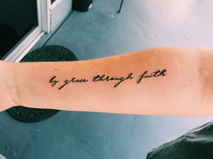 tattoo “by grace through faith”