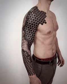 Discover 90 Geometric Hexagon Tattoo and Honeycomb Tattoo Ideas | bee tattoo,  honey bee tattoo, honeycomb with flowers tattoo and more