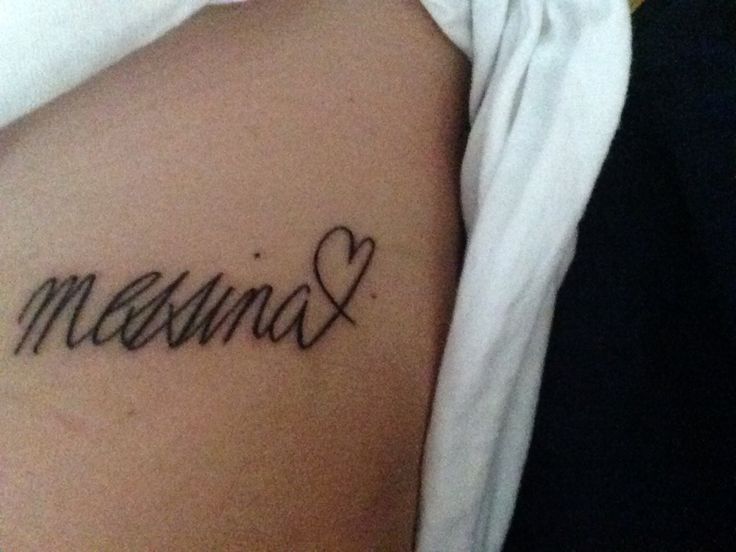 My last name tattoo .. Simple & cute. For my dad because he has all girls &  one day we'll eventually change our names but no matter what I'll always be  a