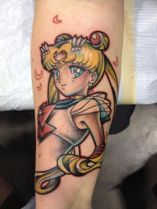 Sailor Moon tattoo done by Hollywood at Fan Expo Canada 2012! #FanExpoCan # tattoo #art