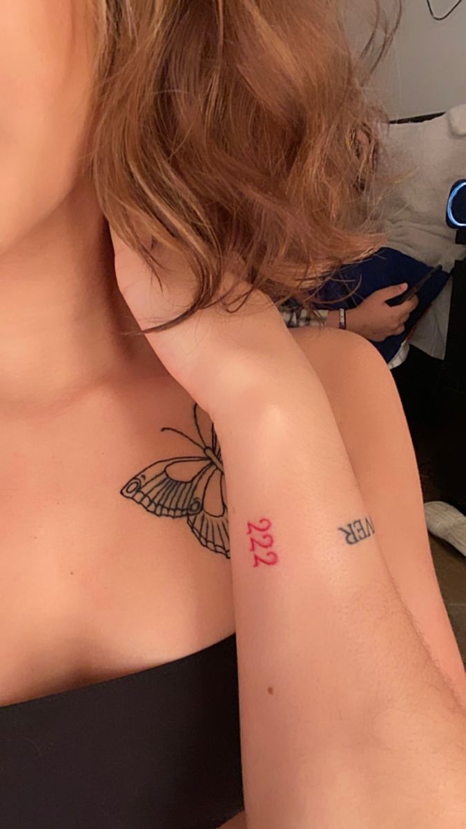 angel number tattoo