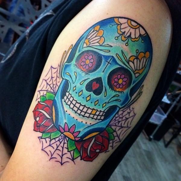 155 Sugar Skull Tattoo Designs with Meaning - Wild Tattoo Art