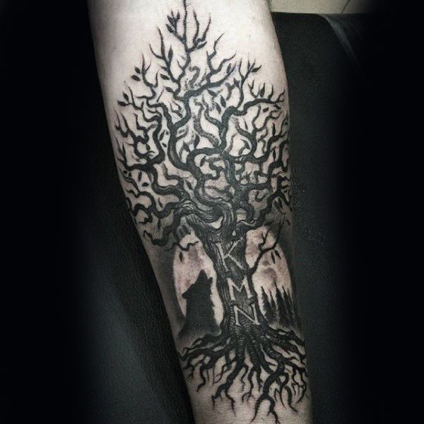 59 Amazing Forearm Tree Tattoo Designs for Men