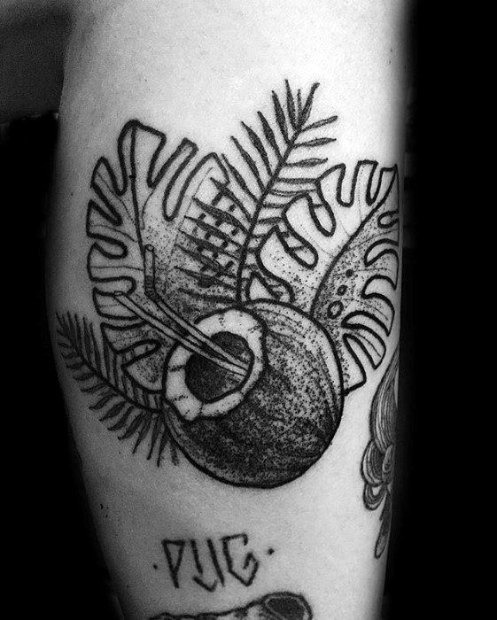 40 Coconut Tattoo Designs for Men
