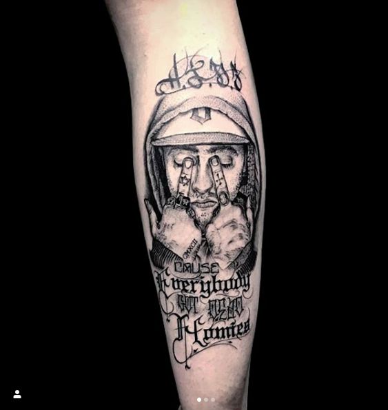 Mac Miller Tattoo Portrait.