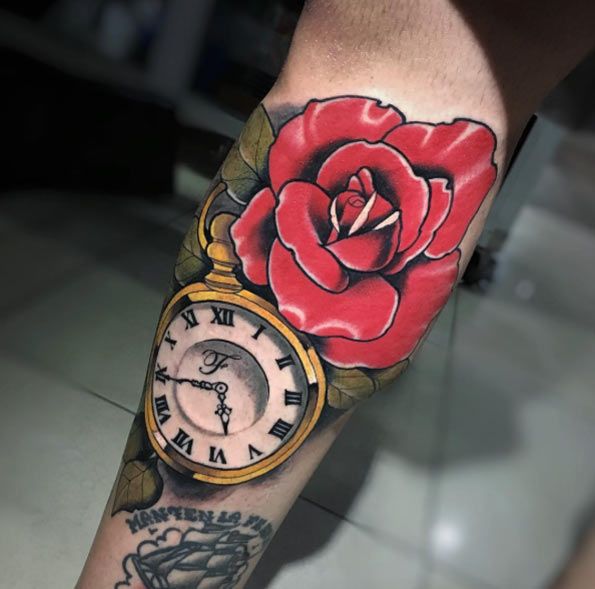 200 Popular Pocket Watch Tattoo Designs & Meanings nice Check more at  http://fabulousdesign.net/pocket-watch-tattoos-meanings/