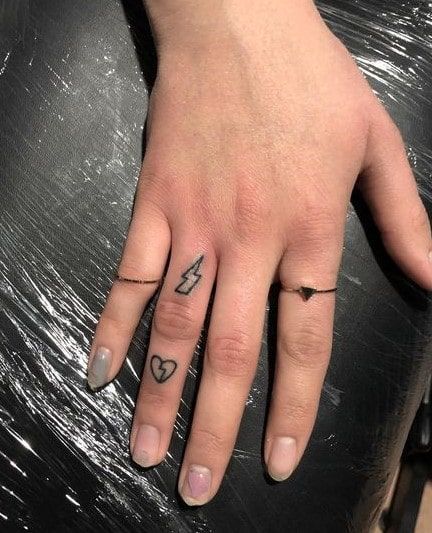 Electric Emotion: Lightning Effects Love Heart Tattoo Idea